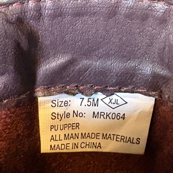 Women's Burgundy Lace-Up Ankle Boots - Picture 7 of 8